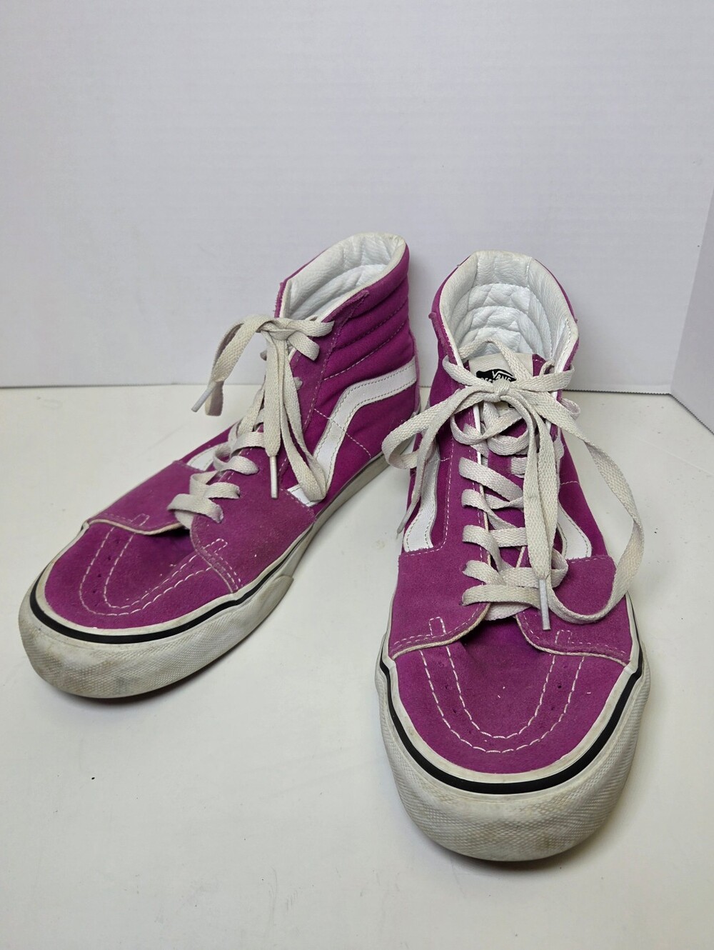 Vans Sk8-Hi Magenta Pink Suede High-Top Sneakers